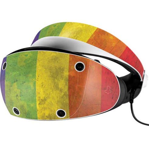 Distressed Rainbow Flag PlayStation VR2 Skin