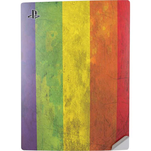 Distressed Rainbow Flag PS5 Digital Edition Console Skin