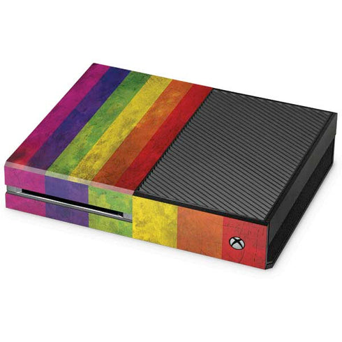 Distressed Rainbow Flag Xbox One Console Skin
