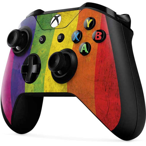 Distressed Rainbow Flag Xbox One X Controller Skin