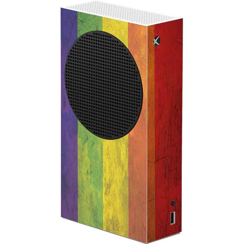 Distressed Rainbow Flag Xbox Series S Console Skin