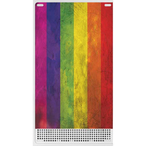 Distressed Rainbow Flag Xbox Series S Console Skin