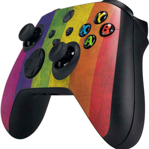 Distressed Rainbow Flag Xbox Series X Controller Skin