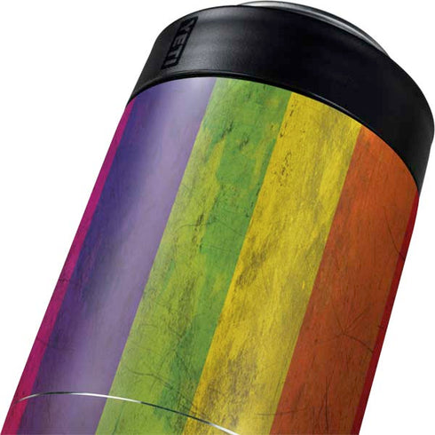 Distressed Rainbow Flag Yeti Colster Can Insulator Skin