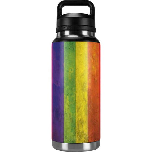 Distressed Rainbow Flag YETI Rambler 36oz Bottle Skin