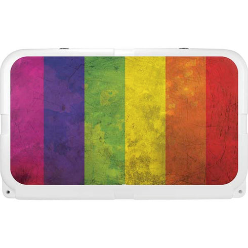 Distressed Rainbow Flag YETI Tundra 45 Hard Cooler Skin