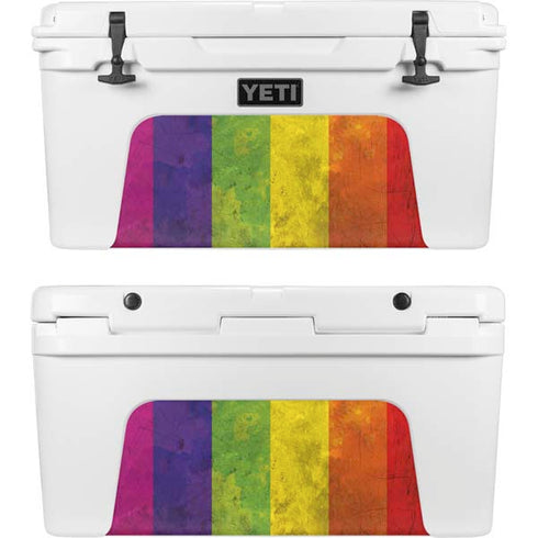 Distressed Rainbow Flag YETI Tundra 65 Hard Cooler Skin