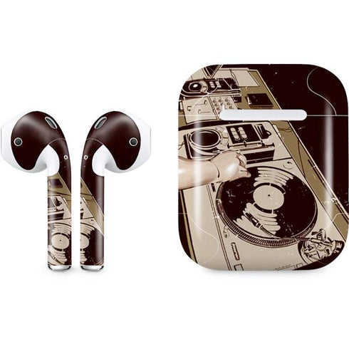 DJ Spinning Apple AirPods Skin