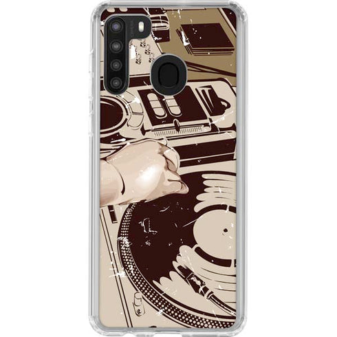 DJ Spinning Galaxy A21 Clear Case