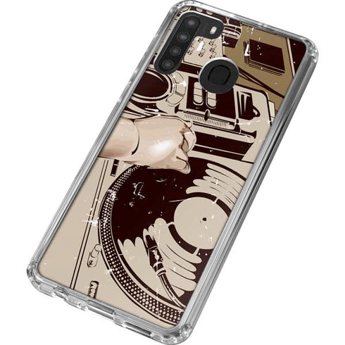 DJ Spinning Galaxy A21 Clear Case