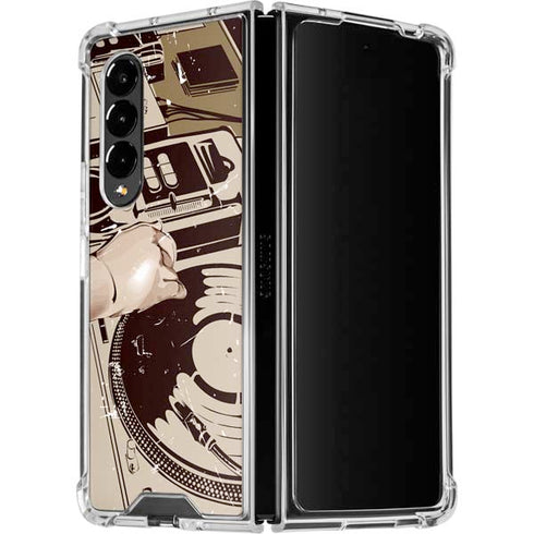 DJ Spinning Galaxy Z Fold4 5G Clear Case