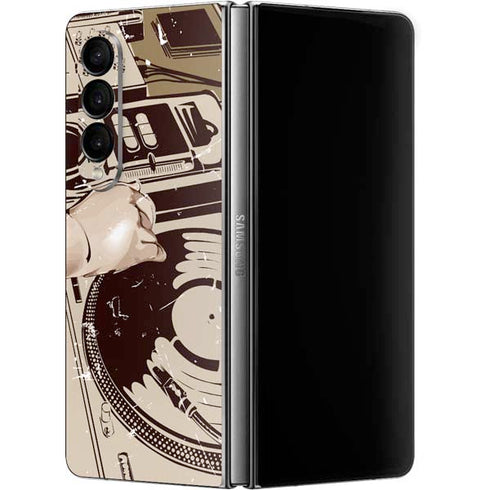 DJ Spinning Galaxy Z Fold4 5G Skin