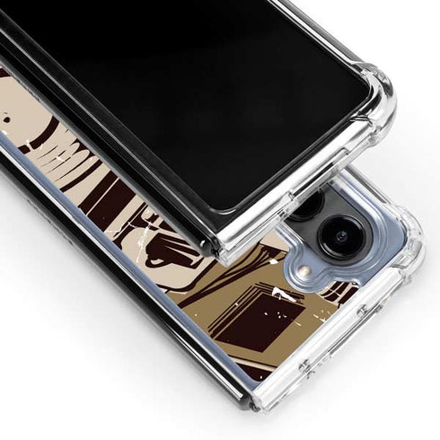 DJ Spinning Galaxy Z Fold5 5G Clear Case