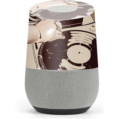 DJ Spinning Google Home Skin