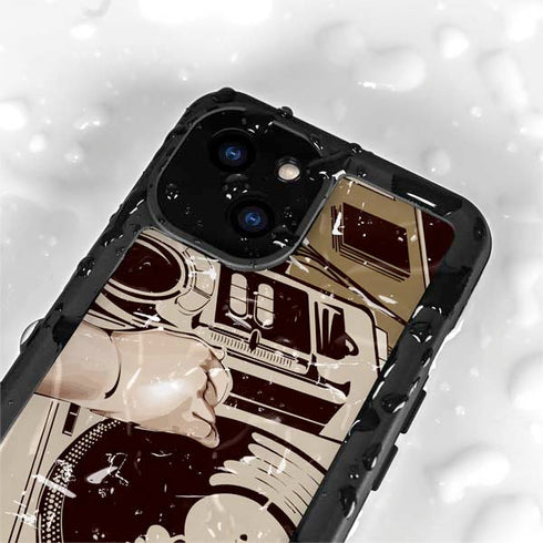 DJ Spinning iPhone 13 Mini Waterproof Case