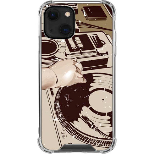 DJ Spinning iPhone 14 Plus Clear Case
