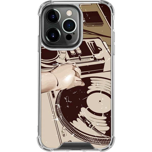 DJ Spinning iPhone 15 Pro Clear Case