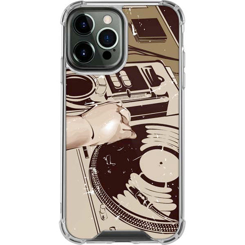 DJ Spinning iPhone 14 Pro Max Clear Case