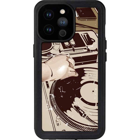 DJ Spinning iPhone 14 Pro Max Waterproof Case