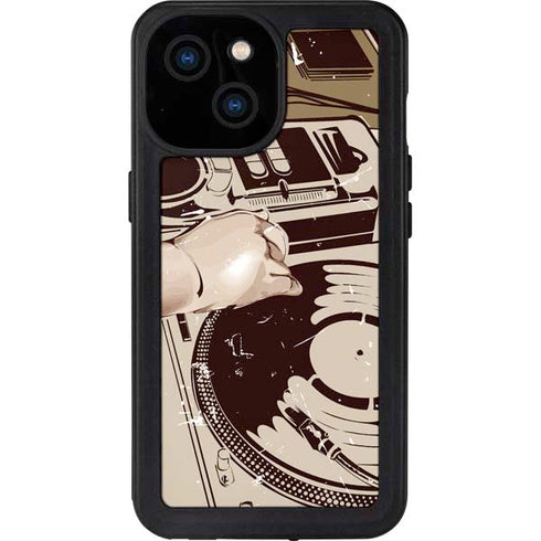 DJ Spinning iPhone 15 Waterproof Case