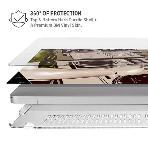 DJ Spinning MacBook Air 13in M1 (2021) Case plus Skin