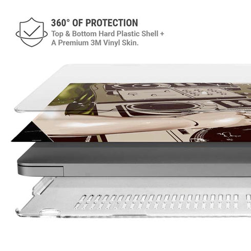 DJ Spinning MacBook Pro 16in (2021-25) Case plus Skin