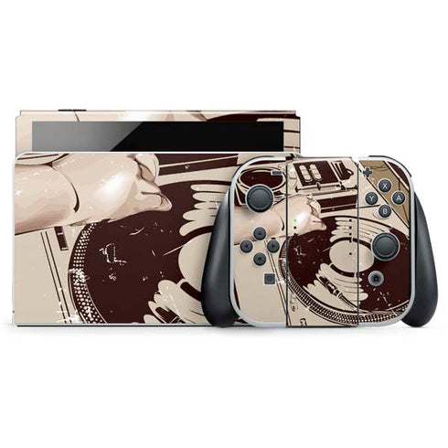 DJ Spinning Nintendo Switch OLED (2021) Skin
