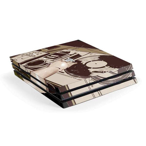 DJ Spinning PS4 Pro Console Skin