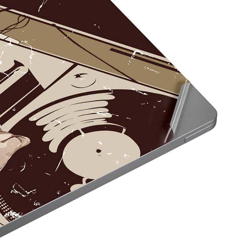DJ Spinning Universal Laptop 12in (9.8 x 6.8in) Skin