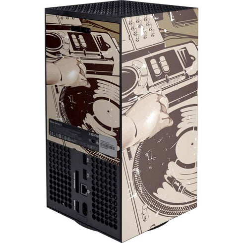 DJ Spinning Xbox Series X Console Skin