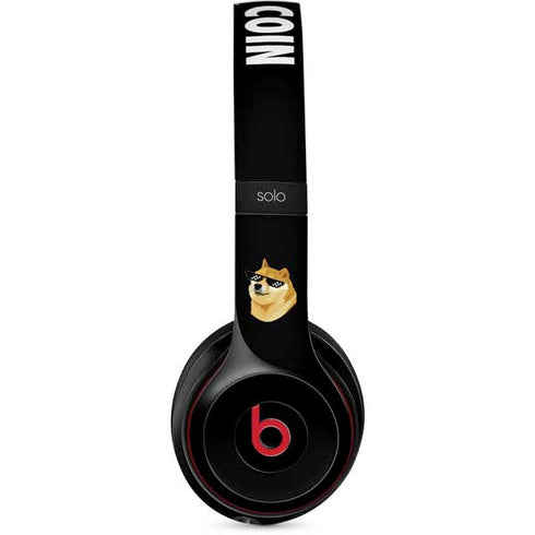 Doge Coin Crypto Beats Solo 2 Wireless Skin