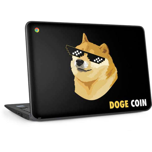 Doge Coin Crypto HP Chromebook Skin