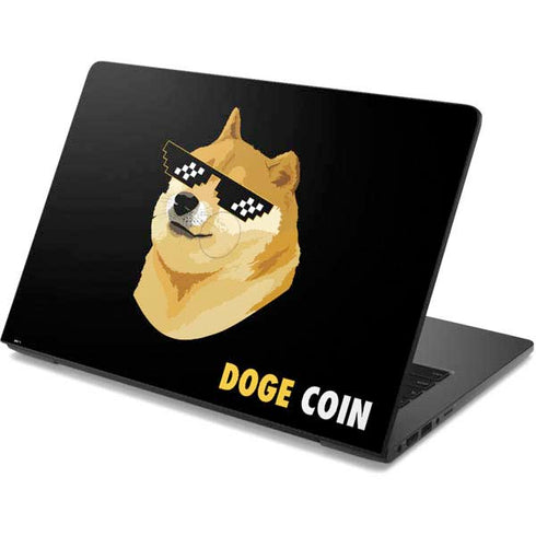 Doge Coin Crypto Dell Chromebook Skin