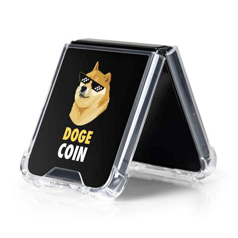 Doge Coin Crypto Galaxy Z Flip5 5G Clear Case