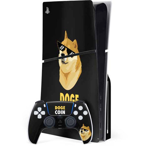Doge Coin Crypto PS5 Slim Disk Bundle Skin
