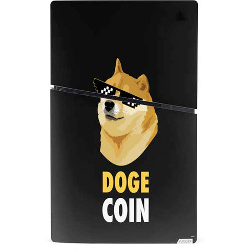 Doge Coin Crypto PS5 Slim Digital Edition Console Skin
