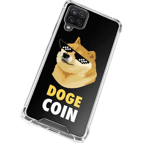Doge Coin Crypto Galaxy A12 Clear Case