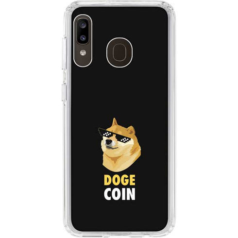Doge Coin Crypto Galaxy A20 Clear Case