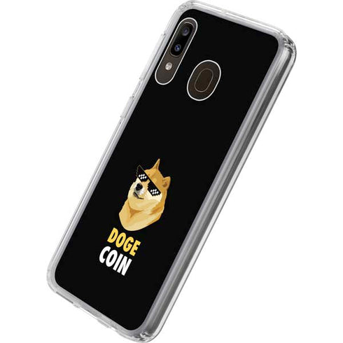Doge Coin Crypto Galaxy A20 Clear Case