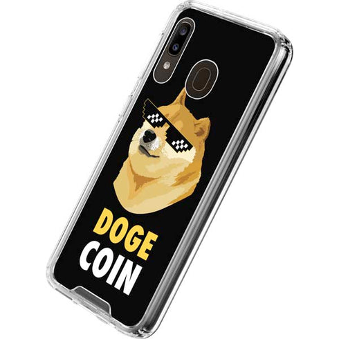 Doge Coin Crypto Galaxy A30 Clear Case