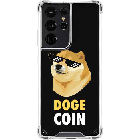 Doge Coin Crypto Galaxy S21 Ultra 5G Clear Case