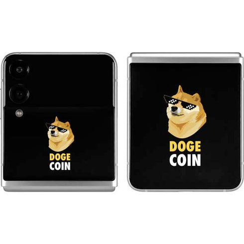 Doge Coin Crypto Galaxy Z Flip4 5G Skin