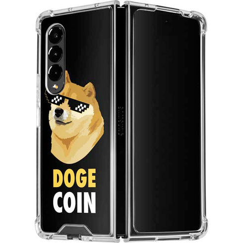Doge Coin Crypto Galaxy Z Fold4 5G Clear Case