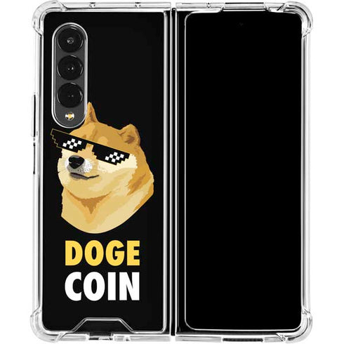 Doge Coin Crypto Galaxy Z Fold4 5G Clear Case