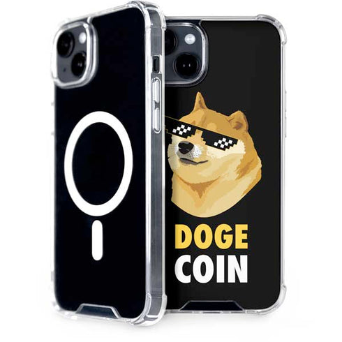 Doge Coin Crypto iPhone 15 Plus MagSafe Case