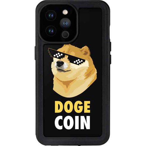 Doge Coin Crypto iPhone 14 Pro Max Waterproof Case