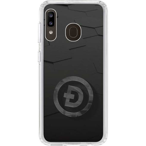 Doge Coin Textured Logo Galaxy A20 Clear Case
