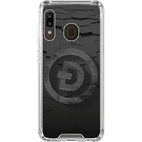 Doge Coin Textured Logo Galaxy A30 Clear Case