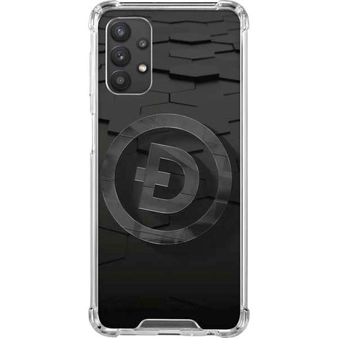 Doge Coin Textured Logo Galaxy A32 5G Clear Case