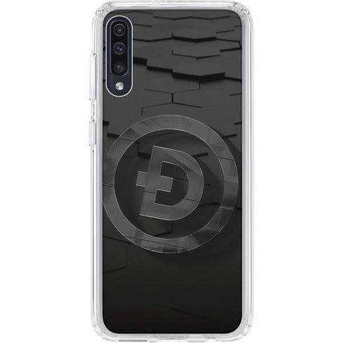 Doge Coin Textured Logo Galaxy A50 Clear Case